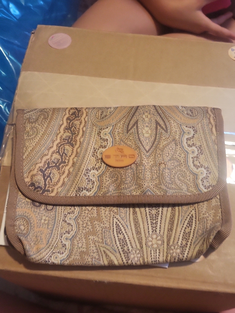 Etro Beige Paisley Crossbody Bag
